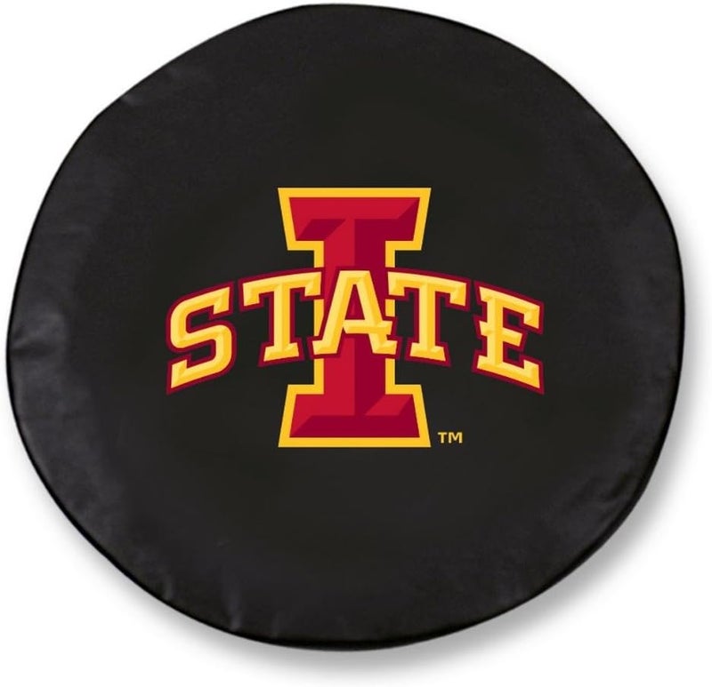Iowa State University Tire Cover - Size C - (31.25"x12") on Black Vinyl